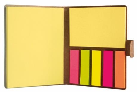 SET OFICINA ME-MO7756 Caja de cartón, contiene 2 blocs de notas adhesivas y 5 marca páginas de color.