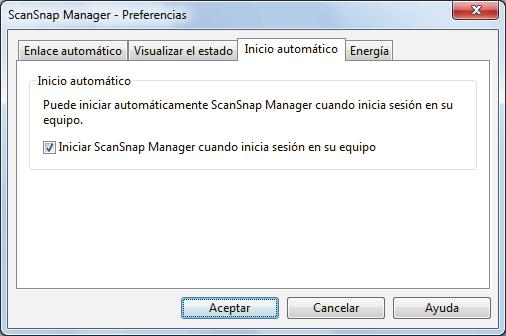 Si el icono ScanSnap Manager no aparece Si el icono ScanSnap Manager no aparece Esta sección le explica cómo solucionar el problema cuando el icono ScanSnap Manager no aparece en el área de