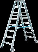 Escaleras Premium y Escaleras Pro ESCALERA DOBLE escalera de aluminio de ascensión bilateral para uso profesional; bisagras de aluminio pesadas con múltiples tornillos; estructura de aluminio