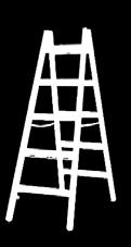 ESCALERA DE TIJERA EN MADERA 8 escalera de madera de ascenso bilateral; estructura de madera de alta calidad sin nudos; peld de madera dura con ensamblaje de caja y espiga; apertura restringida por