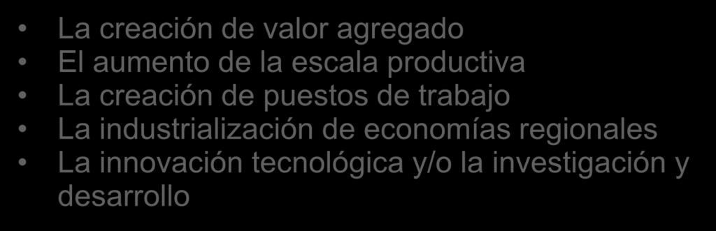 industrialización de economías regionales La innovación tecnológica y/o la