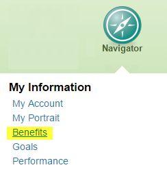4. Haga Clic en Beneficios debajo de Mi Información 5. En la Pagina de Beneficios, usted puede hacer las siguientes funciones: a.