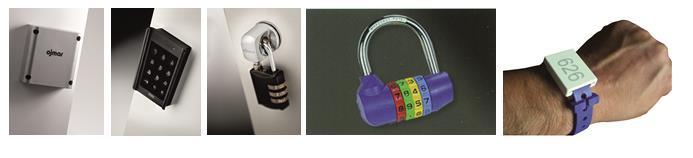 Cerraduras de combinación con llave maestra: Cuerpo de la cerradura de plástico.
