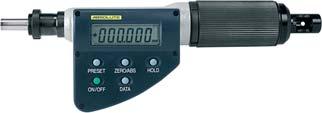 Cabezas micrométricas A Cifras grandes, larga duración de la batería La indicación digital se lee muy fácil, gracias a la altura de cifra, 7,5 mm.