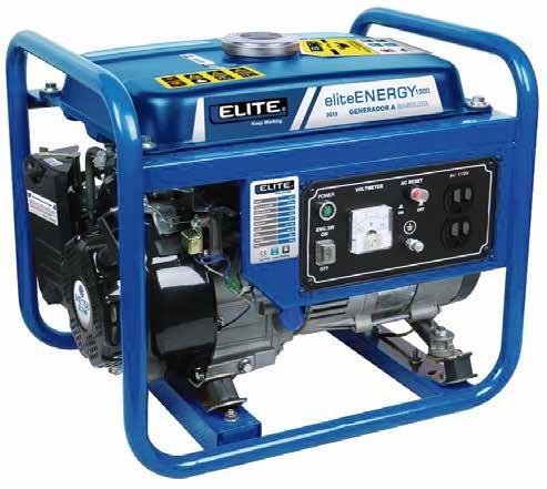 Generadores eliteenergy 1300 2G13 Descripcion Generador a gasolina con arranque manual, monofásico, motor de 2,7HP y 3.600 RPM.