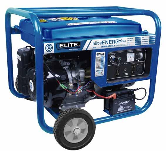 Generadores eliteenergy 6500 2G65 Descripcion Generador a gasolina con arranque eléctrico, monofásico, motor de 13,0HP y 3.600 RPM.
