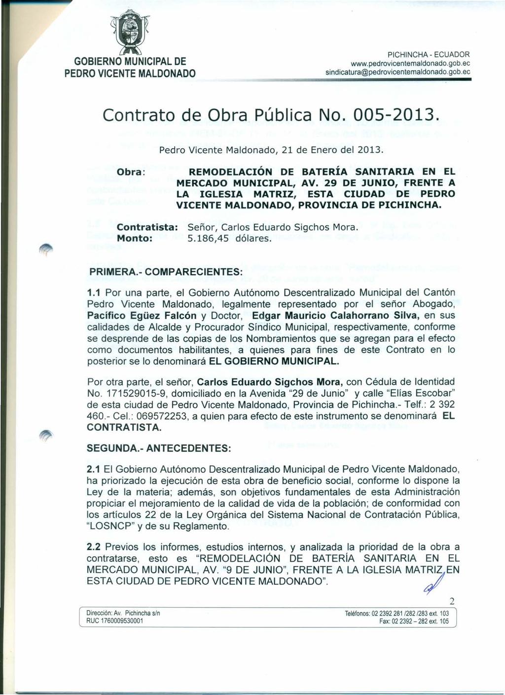 Contrato de Obra Pública No - PDF Free Download