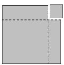 De un cuadrado de lado, se corta un cuadrado más pequeño de lado y, como se muestra en la figura 1. Después, con las partes que quedan de la figura 1, se forma el rectángulo de la figura 2.