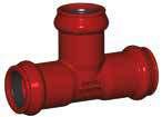 Tés iguales y reducidas PN 10 - PN 16 - PN 25 También disponible en color rojo para saneamiento y aguas residuales.
