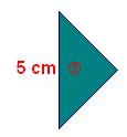 cm. Triángulos rectángulos isósceles de área la mitad del anterior: Área