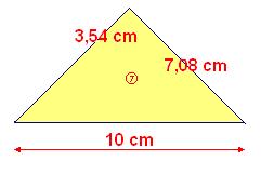 triángulo y el de color gris es el doble del cuadrado anterior: A 5 cm 9