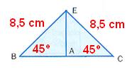 BC AB 6 cm 1 cm BG El ángulo BEC es de 90º e igual al FEG, luego en el triángulo rectángulo isósceles BCE, los ángulos iguales B y C han de tener una amplitud de 45º ( ver figura completa para