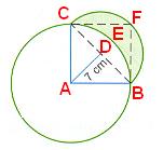 figuras: 5, cm. Una forma de hallar el área de la luneta es por diferencia entre el área del semicírculo BCF y el segmento circular BDCE.
