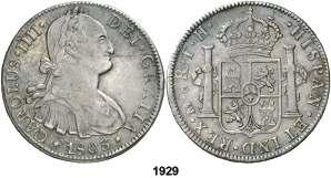 F 1929 1803. México. TH. 8 reales. (Cal. 700). Rayita. Bonito color.