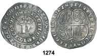 F 1273 Alfonso VII (1158-1214). Toledo. Óbolo. (AB. 157.1). Anv.: Figura con espada y palma. TOL-ETA-S. Rev.: Cruz con puntos en los cuadrantes. REX ALFONSVS. 0,32 grs. Rara. MBC-. Est. 300.