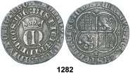 F 1282 Enrique II (1368-1379). Toledo. Real. (AB. 407). Anv.: EN coronadas. DOMINVS MIChI ADIVTOR ETEGO /DISPICIAM INIMCOS ME. Rev.: Castillos y leones cuartelados, debajo T.