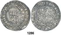 DOMINVS MIChI AIVTOR. Rev.: Castillo, debajo S. ENRICVS REX CASTELLE. 1,63 grs. MBC. Est. 150............................................ 90, F 1284 Enrique II (1368-1379). Toledo. 1/2 real. (AB. 411.