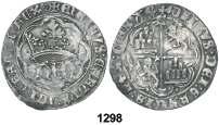 : EN coronadas. ENRICVS REX CASTELLE ELEG. Rev.: Castillo, debajo T. ENRICVS CARTVS DEI GRACI. 1,57 grs. MBC. Est. 150............................. 100, F 1297 Enrique IV (1454-1474). Burgos.