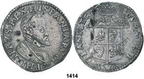 F 1414 1579. Milán. 1 escudo. (Crippa 11b, mismo ejemplar) (Vti. 47). Anv.