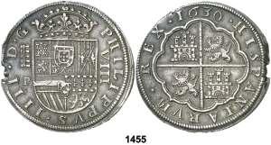 .. 1.300, F 1455 1630. Segovia. P. 8 reales. (Cal. 563).