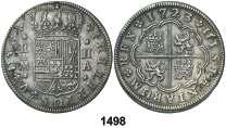 F 1498 1723. Madrid. A. 2 reales. (Cal. 1250). Leves manchitas. Buen ejemplar.
