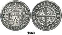Sevilla. JV. 2 reales. (Cal. 524). MBC-. Est. 70........................ 40, 1570 1759.