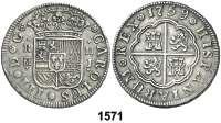 CARLOS III F 1571 1759. Madrid. J. 2 reales. (Cal. 1288). No figuraba en la colección de dos reales, Áureo abril 2003. Escasa. MBC+. Est.