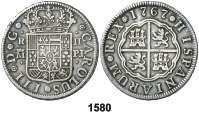 Est. 50............. 30, 1581 1768/7. Madrid. PJ. 2 reales. (Cal. 1298 var). BC+. Est. 30.................... 18, F 1582 1769. Madrid. PJ. 2 reales. (Cal. 1299).