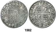 Madrid. PJ. 2 reales. (Cal. 1301). BC+. Est. 40........................ 25, 1585 1772. Madrid. PJ. 2 reales. (Cal. 1302). MBC-. Est. 50.