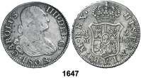 1636 1800. Madrid. MF. 2 reales. (Cal. 970). BC+. Est. 20........................ 12, F 1637 1800. Madrid. FA. 2 reales. (Cal. 971). No figuraba en la colección de 2 reales, Áureo abril 2003. Rayitas.
