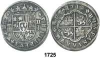 FELIPE V (1700-1746) F 1724 1705. Barcelona. 1 croat. (Cal. 1445). Roel en 2º y 3er cuartel.