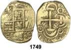 F 1746 s/d. Mallorca. 1/2 escudo. (Cal. 578). Rarísima. MBC+. Est. 12.000................ 8.000, F 1747 (1723-31).