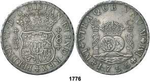 ............................................... 150, F 1776 1756/5. Lima. JM. 8 reales.
