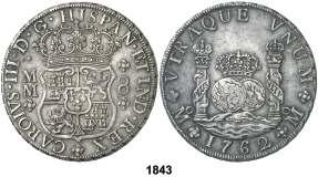 ..... 150, F 1843 1762. México. MM. 8 reales. (Cal. 891). Columnario.