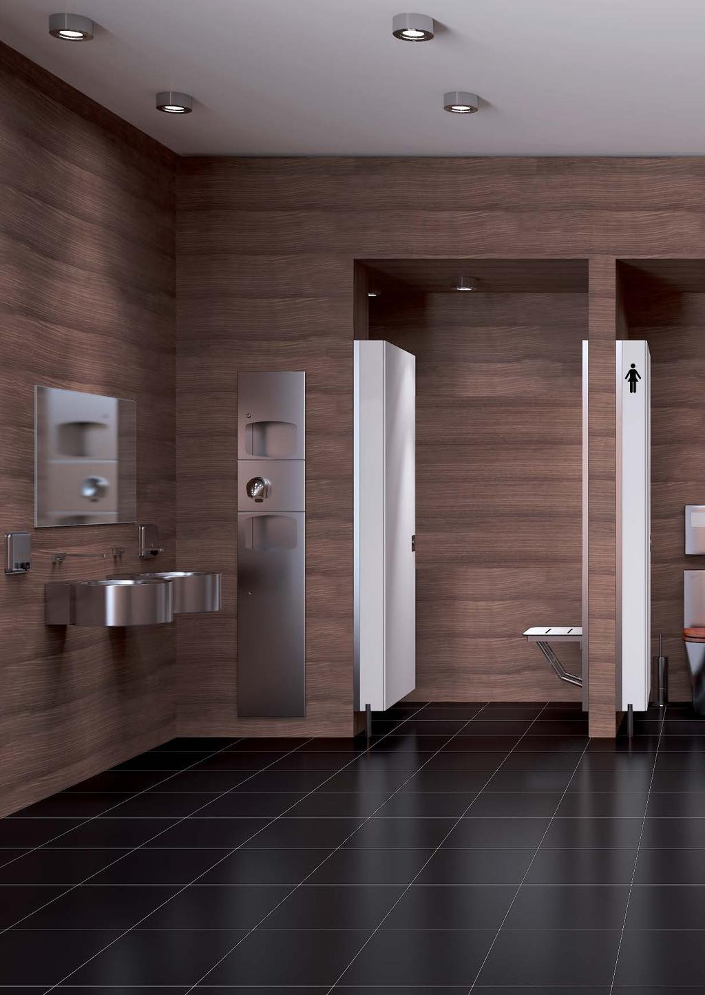 UNIDADES COMBINADAS Múltiples soluciones para equipar baños colectivos ocupando el mínimo espacio.