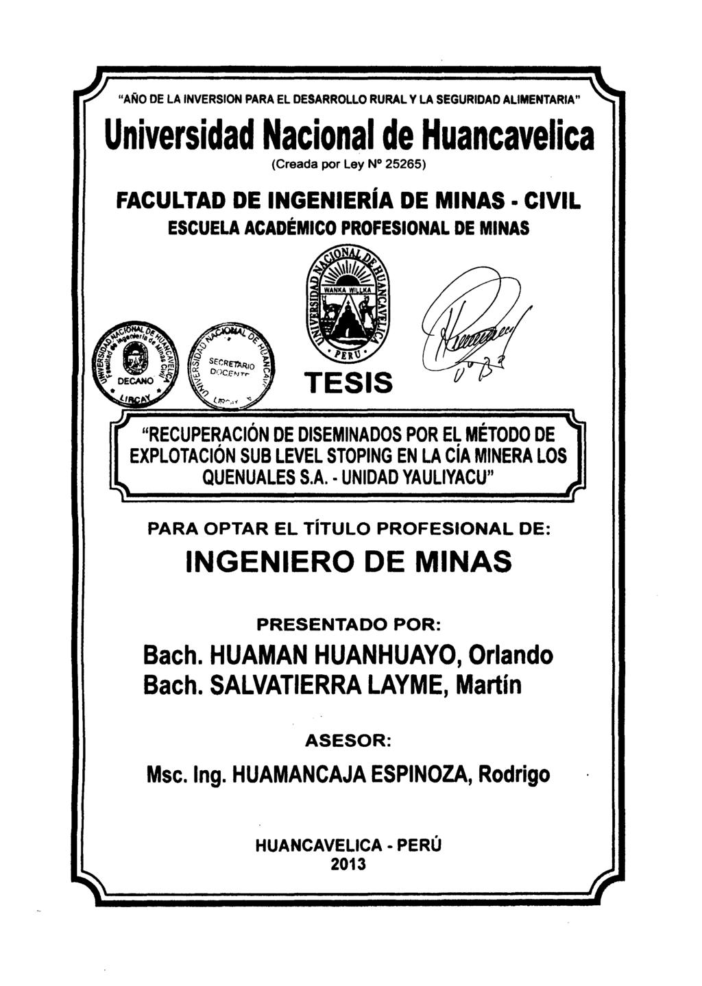 Tesis Ingeniero De Minas Pdf Free Download