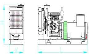 Especificaciones de Cabina A prueba de Sonido: La admision de aire y salida multiple garantizan la potencia del generador.