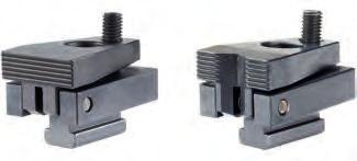 Sistemas de dispositivos modulares Elementos normalizados para montajes modulares Bridas de cierre sin empuñadura EH. Ajustándola, la pieza hace presión hacia el tope y las placas.