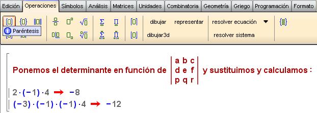 En el apartado b, resolveremos también dos operaciones, multiplicaciones en este caso. Sólo tenemos que escribirlas de la misma manera que en el ejercicio desarrollado y pinchar en el icono =.