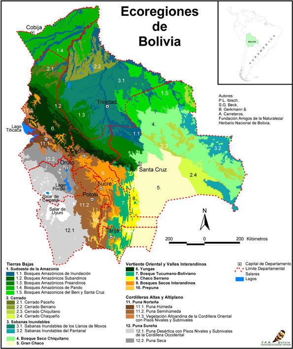 BOLIVIA PAIS MEGADIVERSO 23 ecoregiones 1