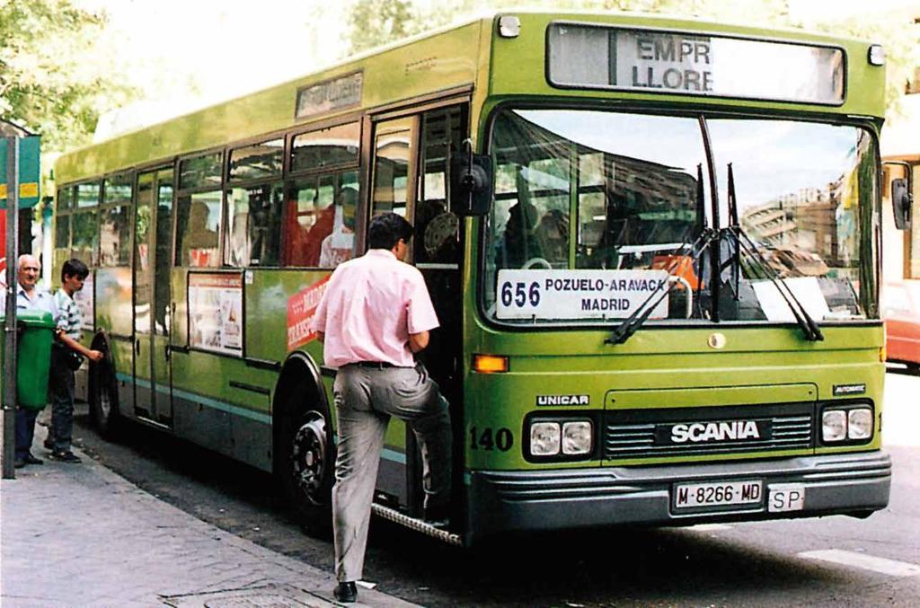 1994 199 Enero. La flota regional de autobuses interurbanos superó los 1.