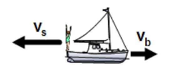 Slide 12 / 25 12 Un nadador de 80 kg salta de un bote en movimiento. l bote tiene una masa de 400 kg y se mueve a una velocidad constante de 2 m/s.