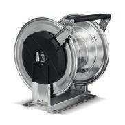 0 20 m Enrollador de mangueras automático para manguera de alta presión de 20 m. La consola está fabricada en acero inoxidable y el tambor, en plástico. 3 6.392-106.
