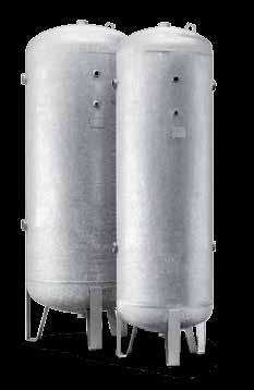 Tratamiento de Aire Comprimido DEPÓSITOS Hasta 11 ó 16 bar Volumen del depósito recomendado (litros): al menos un cuarto del caudal máximo (en litros/min) generado por su compresor.