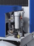 Todo el condensado del secador, los filtros y el depósito se recopila de forma central y se drena en un punto único a través de un purgador con temporizador.