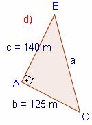 c a cosbˆ 130m cos 40º 99,59 m a Como conocemos el cateto opuesto a B, para hallar la hipotenusa (a) usamos el seno y para calcular el cateto contiguo (c) usamos la tangente: b b 95 m senbˆ a 115,97