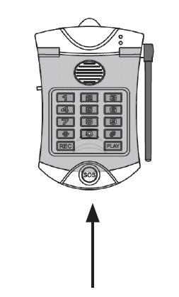 Grabación del mensaje: Para grabar un mensaje, pulse tanto el botón como. El indicador LED rojo se encenderá. El tiempo de grabación es de 10 segundos. Pulse para reproducir el mensaje grabado.