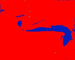 5.2 Validación de los Layers Marte Red, Marte Green y Marte Blue Imagen que fue tomada por la Mars Express, en uno de los polos de Marte donde se muestra una especie de canal con agua, al parecer en