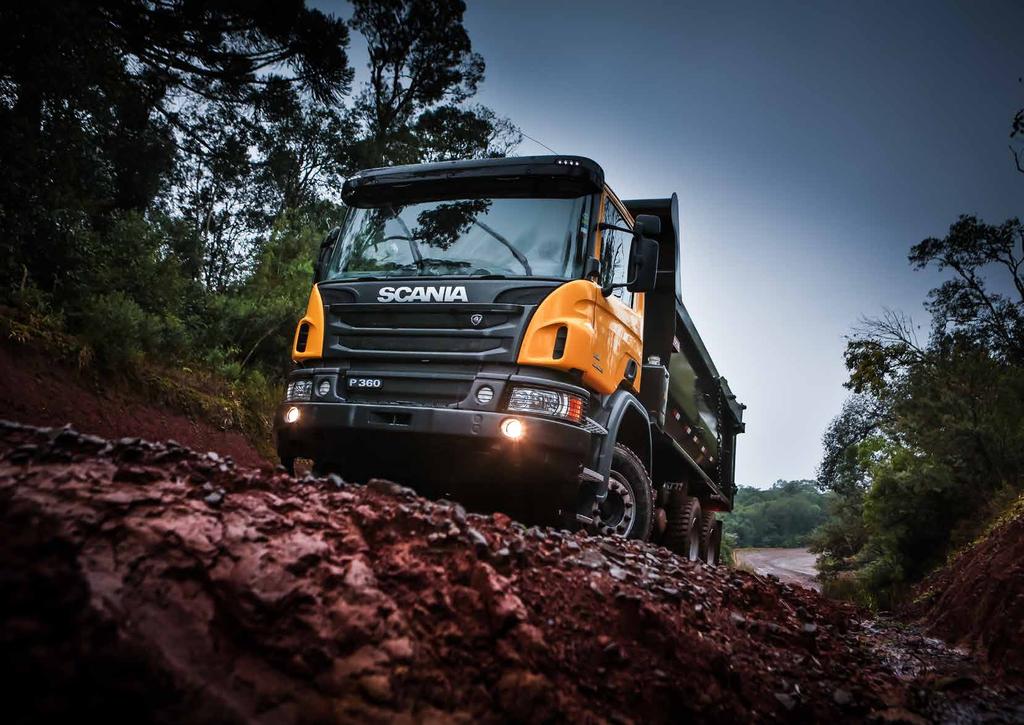camiones Scania Off-Road Diseño delantero Diseño off-road. Detrás de las barras de la parrilla reforzada tiene una robusta malla protectora.