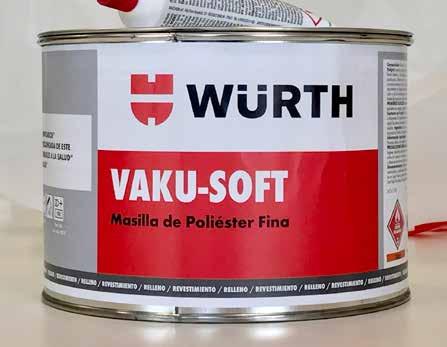 MASILLA VAKU SOFT 2,45KG Masilla de relleno y terminación, adecuada para reparación de abolladuras de carrocerías, contornos en madera, mueblería en general. Art.